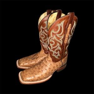 Justin Boots Tan and Brown Western Boots